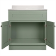 Bowery Hill 31-Inch Bath Vanity - Evergreen Fog Base and Ivory Swirl Top