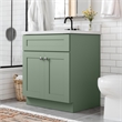 Bowery Hill 31-Inch Bath Vanity - Evergreen Fog Base and Solid White Top