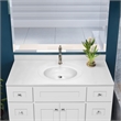 Bowery Hill 49-Inch Assembled Bath Vanity - White Base and Single Hole Top