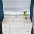 Bowery Hill 49-Inch Assembled Bath Vanity - White Base and Ivory Swirl Top