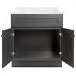 Bowery Hill 31-Inch Bath Vanity - Urbane Bronze Base and Single Hole Top