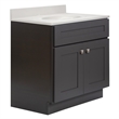 Bowery Hill 31-Inch Bath Vanity - Urbane Bronze Base and Ivory Swirl Top