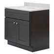 Bowery Hill 31-Inch Bath Vanity - Urbane Bronze Base and Ivory Swirl Top