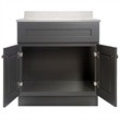 Bowery Hill 31-Inch Bath Vanity - Urbane Bronze Base and Ivory Swirl Top