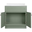 Bowery Hill 31-Inch Bath Vanity - Evergreen Fog Base and Single Hole Top