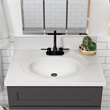 Bowery Hill 31-Inch Bath Vanity - Urbane Bronze Base and Solid White Top