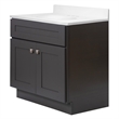 Bowery Hill 31-Inch Bath Vanity - Urbane Bronze Base and Solid White Top