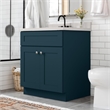 Bowery Hill 31-Inch Bath Vanity - Dark Night Base and Ivory Swirl Top