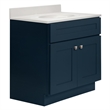 Bowery Hill 31-Inch Bath Vanity - Dark Night Base and Ivory Swirl Top
