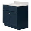 Bowery Hill 31-Inch Bath Vanity - Dark Night Base and Ivory Swirl Top
