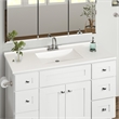 Bowery Hill 49-Inch Assembled Bath Vanity - White Base and Rectangular Top