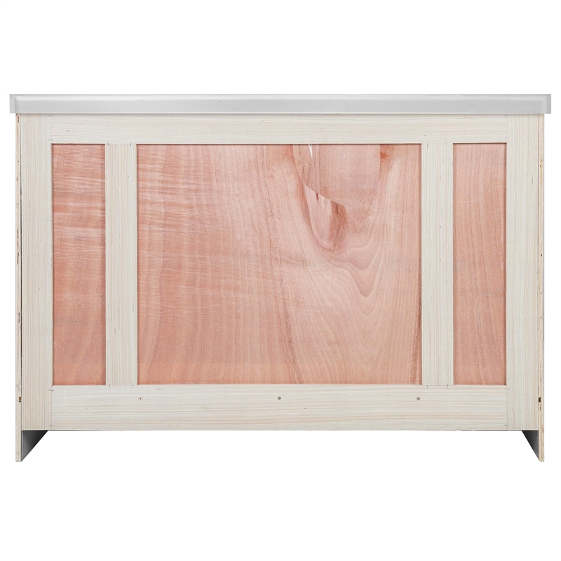 Bowery Hill 49-Inch Assembled Bath Vanity - White Base and Rectangular Top