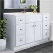 Bowery Hill 49-Inch Assembled Bath Vanity - White Base and Rectangular Top