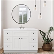 Bowery Hill 49-Inch Assembled Bath Vanity - White Base and Rectangular Top