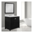 Bowery Hill Square Wood Wall Mirror in Espresso 30 x 30-Inch