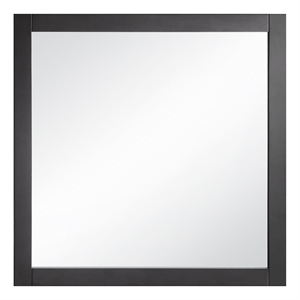 Bowery Hill Square Wood Wall Mirror in Espresso 30 x 30-Inch