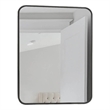 Bowery Hill 36x24 Inch Rounded Corner Wall Mirror with Black Frame
