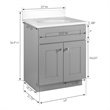Bowery Hill 25-Inch Marble-Top Bathroom Vanity in Sherwin Williams Gray