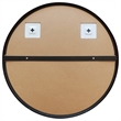Bowery Hill 24-Inch Mid-Century Round Wall Mirror with Black Iron Frame