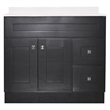 Bowery Hill 37-Inch Solid Wood Vanity with Single Hole Top in Espresso