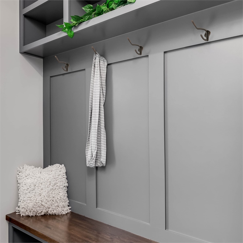 Bowery Hill Versatile Double Metal Hook in Oil Rubbed Bronze 5 Pack