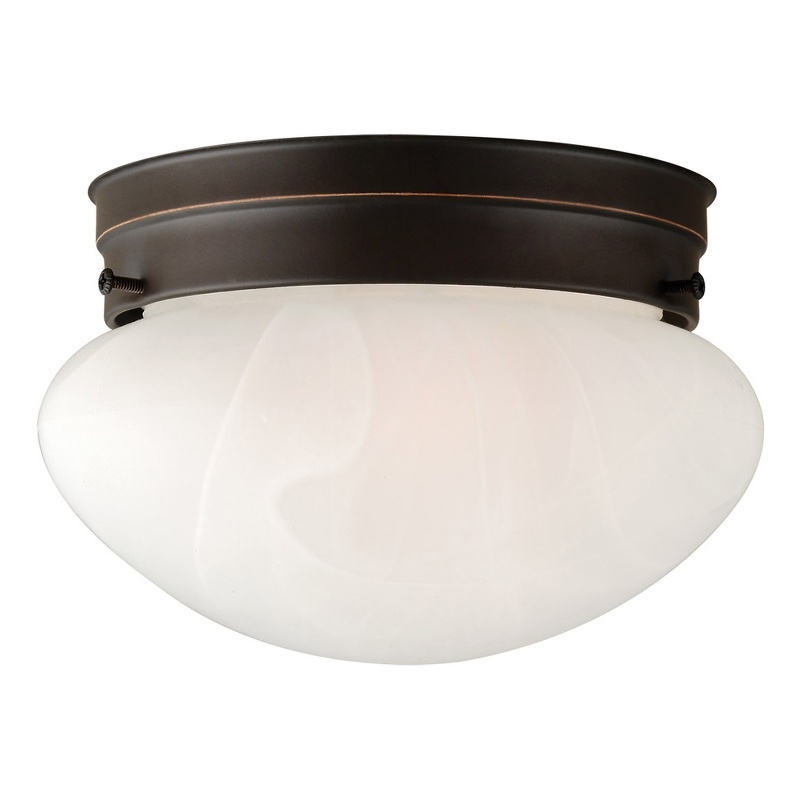 Bowery Hill 1-Light Dome Flush Mount Ceiling Light in Oil-Rubbed Bronze