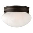 Bowery Hill 1-Light Dome Flush Mount Ceiling Light in Oil-Rubbed Bronze
