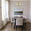 Bowery Hill 5-Light Ribbed Glass Chandelier in Polished Brass
