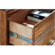 Bowery Hill Natural Brown 6-Drawer Dresser with Beveled Edge Frame