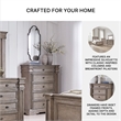 Bowery Hill Light Brown Chest of Drawers with 5 Inset Framed Drawers