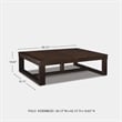Bowery Hill Brown & Ivory Coffee Table with Natural Marble Top