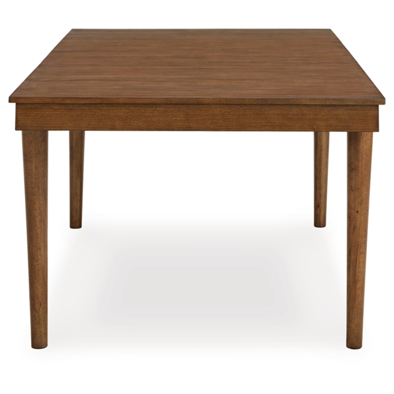 Bowery Hill Mid-Century Brown Dining Extension Table for up to 8