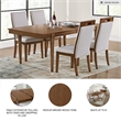 Bowery Hill Mid-Century Brown Dining Extension Table for up to 8