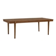 Bowery Hill Mid-Century Brown Dining Extension Table for up to 8