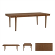 Bowery Hill Mid-Century Brown Dining Extension Table for up to 8