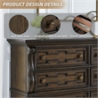 Bowery Hill Light Brown 6-Drawer Dresser with Aged Pewter Handles