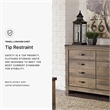 Bowery Hill Rustic Brown Dresser with 6 Drawers and Nailhead Trim