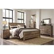 Bowery Hill Rustic Brown Dresser with 6 Drawers and Nailhead Trim