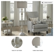 Bowery Hill Outdoor Dining Table with Porcelain Top in Black & Gray