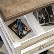 Bowery Hill 3-Piece Vanity Set with Tri-Panel Mirror in White and Brown