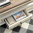 Bowery Hill 3-Piece Vanity Set with Tri-Panel Mirror in White and Brown