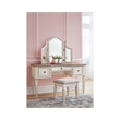 Bowery Hill Polyester Upholstered Dining Chair in Grayish Whitewash
