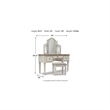 Bowery Hill Polyester Upholstered Dining Chair in Grayish Whitewash