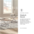 Bowery Hill Modern 3-Piece Glass-Top Coffee Table Set in Chrome