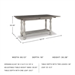 Bowery Hill Flip Top Console Table with Plank Top in Gray and White