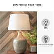 Bowery Hill Jar-Shaped Mercury Glass Table Lamp in Gray and Gold