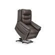 Bowery Hill Brown Faux Leather Power Lift Recliner with Massage