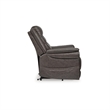 Bowery Hill Brown Faux Leather Power Lift Recliner with Massage