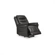Bowery Hill Black Faux Leather Power Lift Recliner with Massage