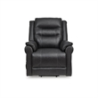 Bowery Hill Black Faux Leather Power Lift Recliner with Massage